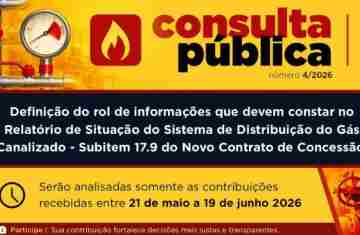 Consulta pública recebe contribuições para regulamentar relatório do sistema de distribuição de gás